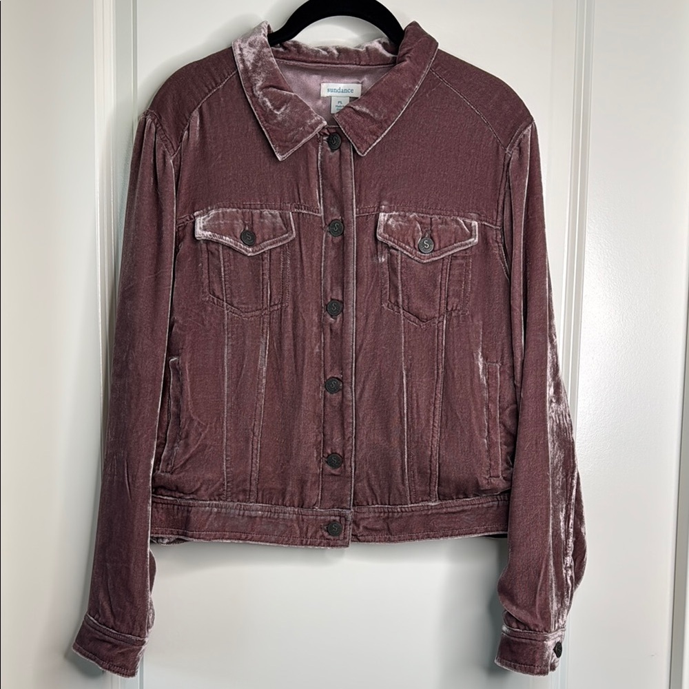 Sundance Wren Mauve Velvet Jacket PL Large Petite